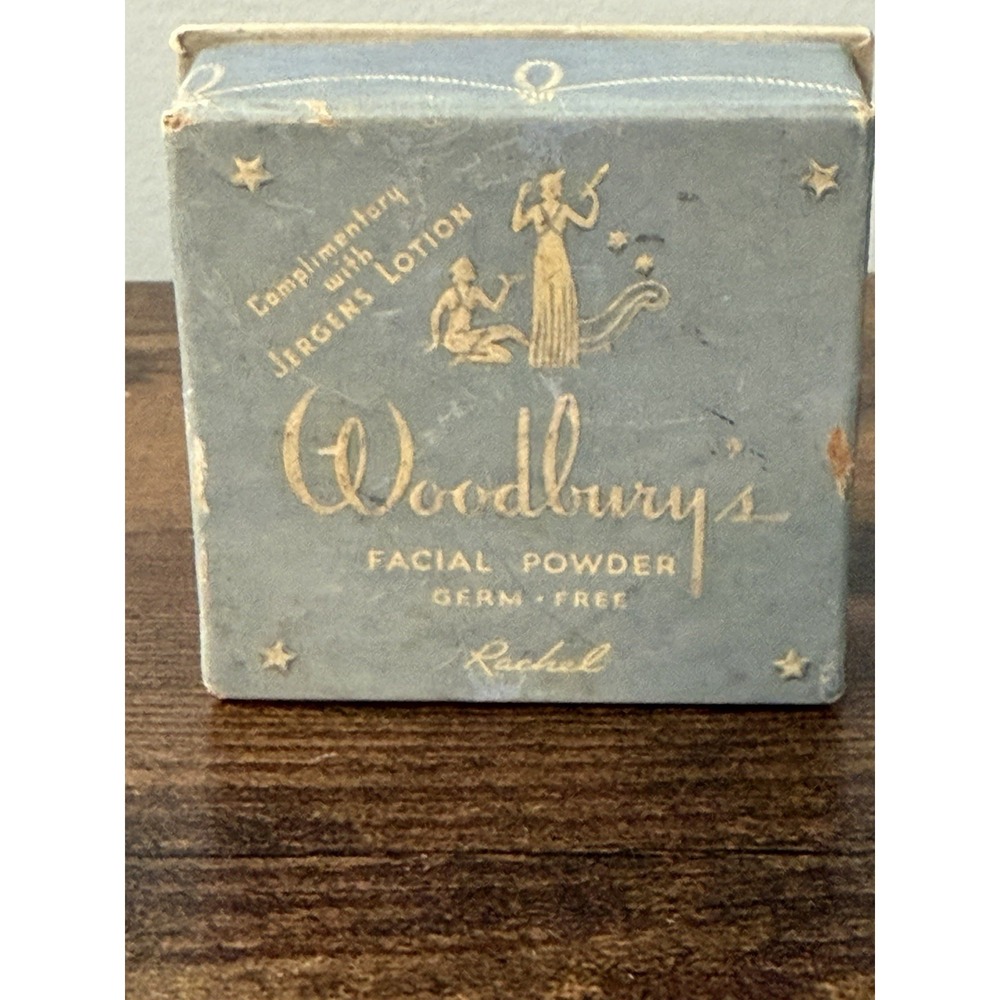Vintage Woodbury Rachel Facial Powderโ Box UNUSED Art Deco Vanity Jergens